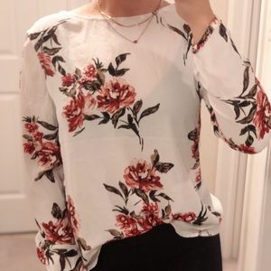 (3FOR $15) Floral Blouse in white
